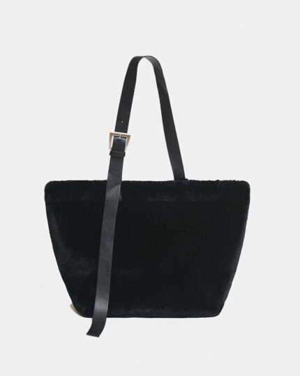 Bolso tote de piel sintética Esti negro