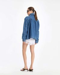 Gatherred Denim Jacket Blue - Imagen 2