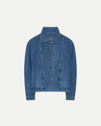 Gatherred Denim Jacket Blue - Imagen 4