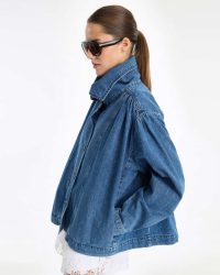 Gatherred Denim Jacket Blue - Imagen 3